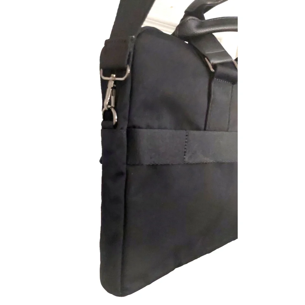 NWT Alfani Mens Nylon Briefcase Bag Black ONE SIZE